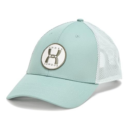 Under Armour Men's Blitzing Trucker Hat, (348) Silica Green / / Stone, One Size Fits Most - Image 5