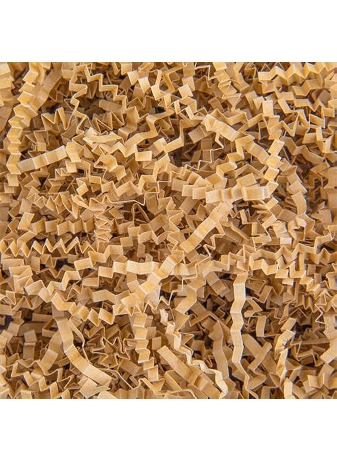 Crinkle Cut Paper Shred Packing Grass Cushion Paper Streamer for Christmas Wedding Birthday Bridesmaid Engagement Craft Gift Boxes Bags Basket Filler Decoration 100 grams Brown - Image 1