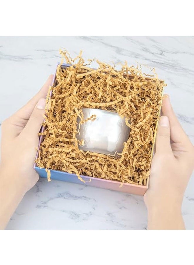 Crinkle Cut Paper Shred Packing Grass Cushion Paper Streamer for Christmas Wedding Birthday Bridesmaid Engagement Craft Gift Boxes Bags Basket Filler Decoration 100 grams Brown - Image 2