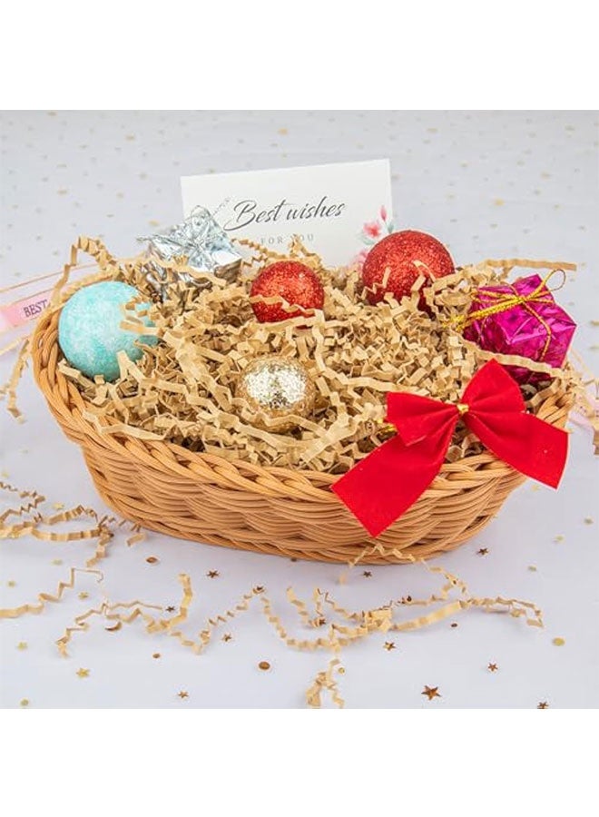 Crinkle Cut Paper Shred Packing Grass Cushion Paper Streamer for Christmas Wedding Birthday Bridesmaid Engagement Craft Gift Boxes Bags Basket Filler Decoration 100 grams Brown - Image 4