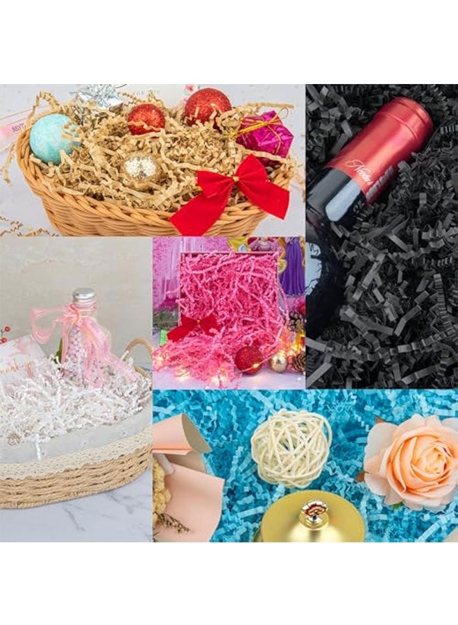 Crinkle Cut Paper Shred Packing Grass Cushion Paper Streamer for Christmas Wedding Birthday Bridesmaid Engagement Craft Gift Boxes Bags Basket Filler Decoration 100 grams Brown - Image 5