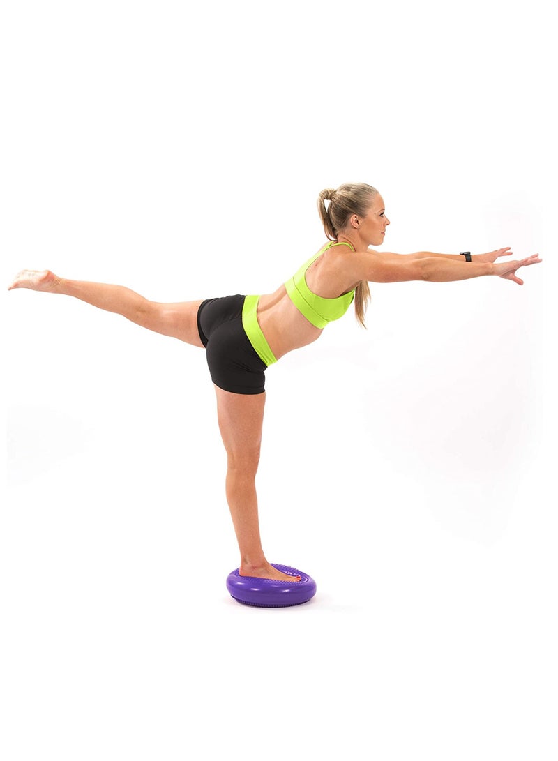 MIXDE balance disc,Core Balance Disc Trainer，Inflated Air Stability Wobble Cushion - Wiggle Seat to Improve Sitting Posture & Attention, Stability Balance Disc for All Age,purple - Image 1