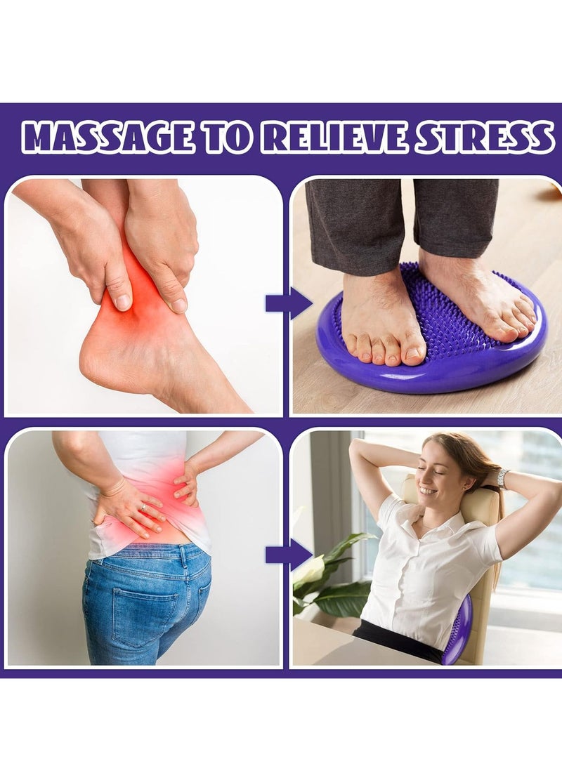 MIXDE balance disc,Core Balance Disc Trainer，Inflated Air Stability Wobble Cushion - Wiggle Seat to Improve Sitting Posture & Attention, Stability Balance Disc for All Age,purple - Image 5