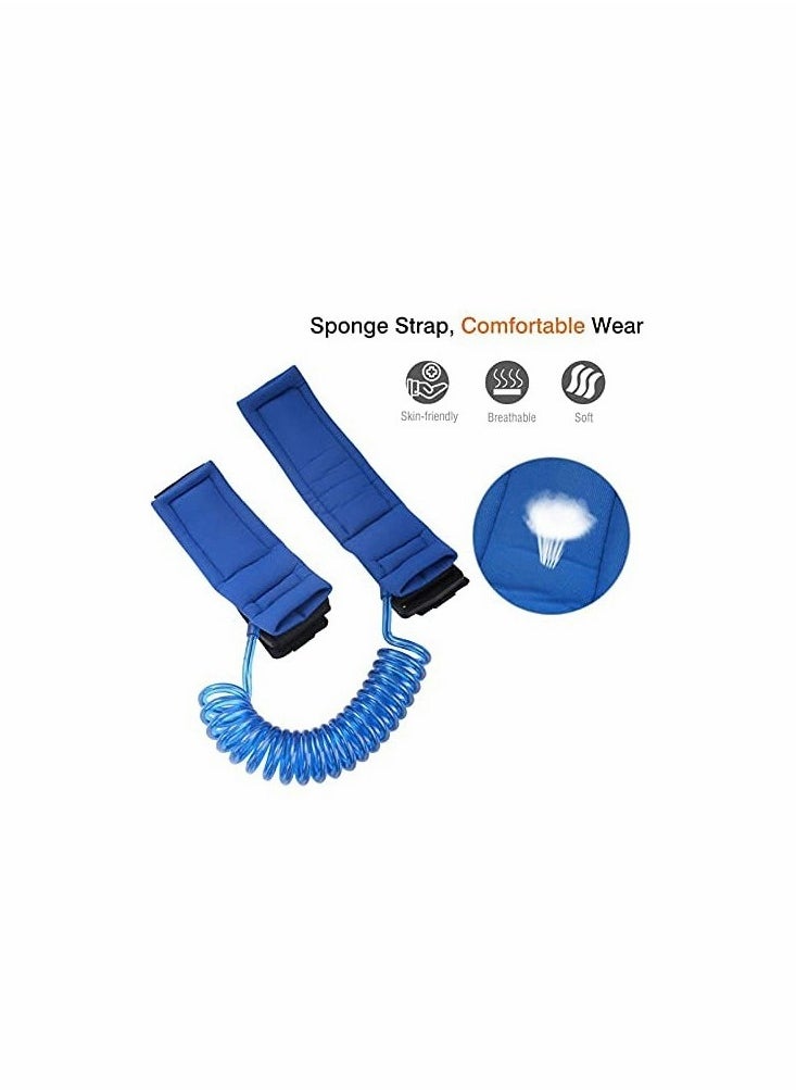 Excefore - Anti Lost Wrist Link, Children Outdoor Safety Hook and Loop Wristband Leash Child Safety Harness for Kids and Toddlers, 1.5M Blue - Image 1
