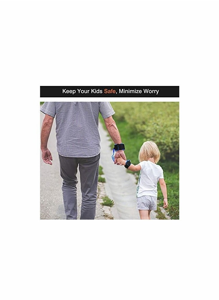 Excefore - Anti Lost Wrist Link, Children Outdoor Safety Hook and Loop Wristband Leash Child Safety Harness for Kids and Toddlers, 1.5M Blue - Image 1