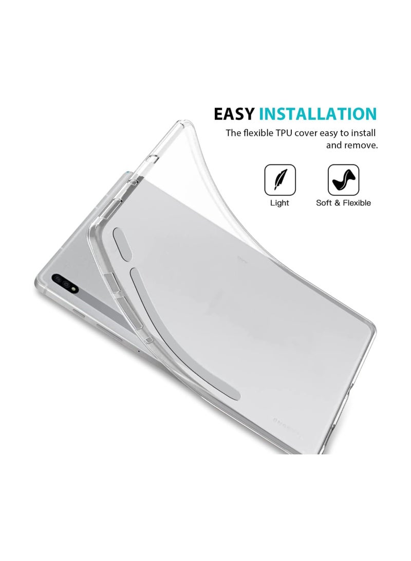 ELMO3EZZ Transparent Case Compatible with Samsung Galaxy Tab S8 Ultra Case 14.6" 2022, Soft TPU Slim Fit Tablet Back Flexible Thin Rubber Silicone Protective Cover  - Image 3