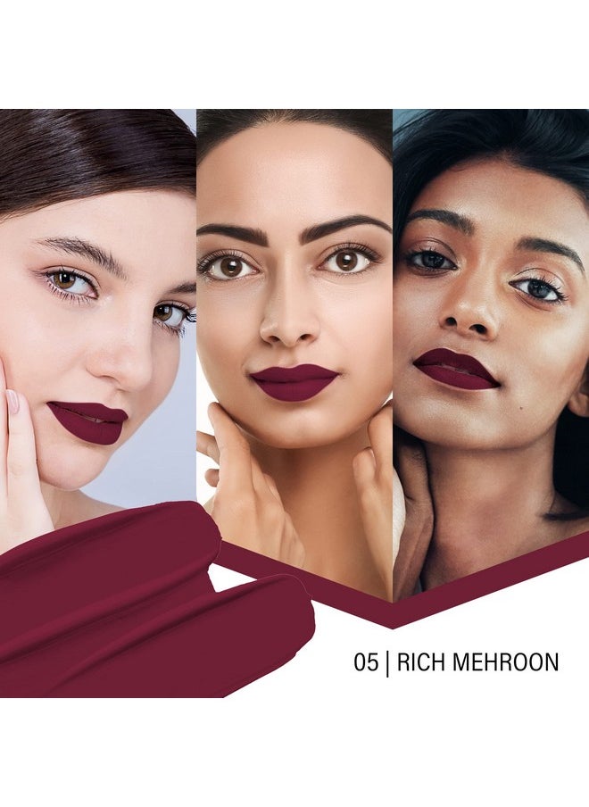 Color Stay Matte Lipstick | Highly Pigmented Ultra Matte Long Lasting Lipstick | Hydrating, Weightless Matte Finish, Transferproof Lipstick For Women (05 - Rich Maroon, 2.1 Gram) - pzsku/Z00C8642D5E292F72DC9CZ/45/_/1735566881/d36f4fcf-4ddd-4bf8-b3f9-d98908db8b40