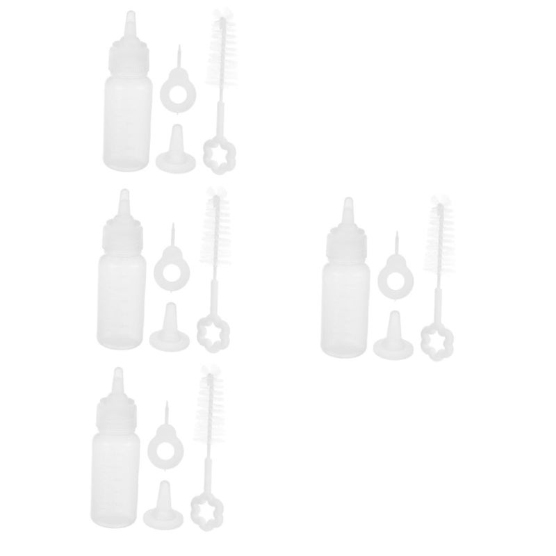 2 Sets Newborn Pet Nursing Bottle Cat Kitten Puppy Feeder Suction Bottle - Image 2