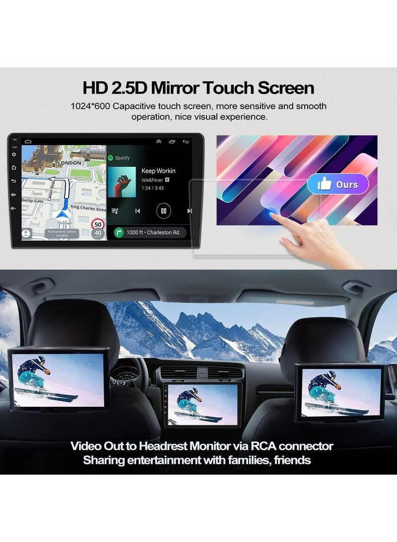 WINCA Double Din Android Car Stereo Compatible with Apple CarPlay & Android Auto,2G 32G 10" Inch Touch Screen GPS Navigation Stereo - Image 3