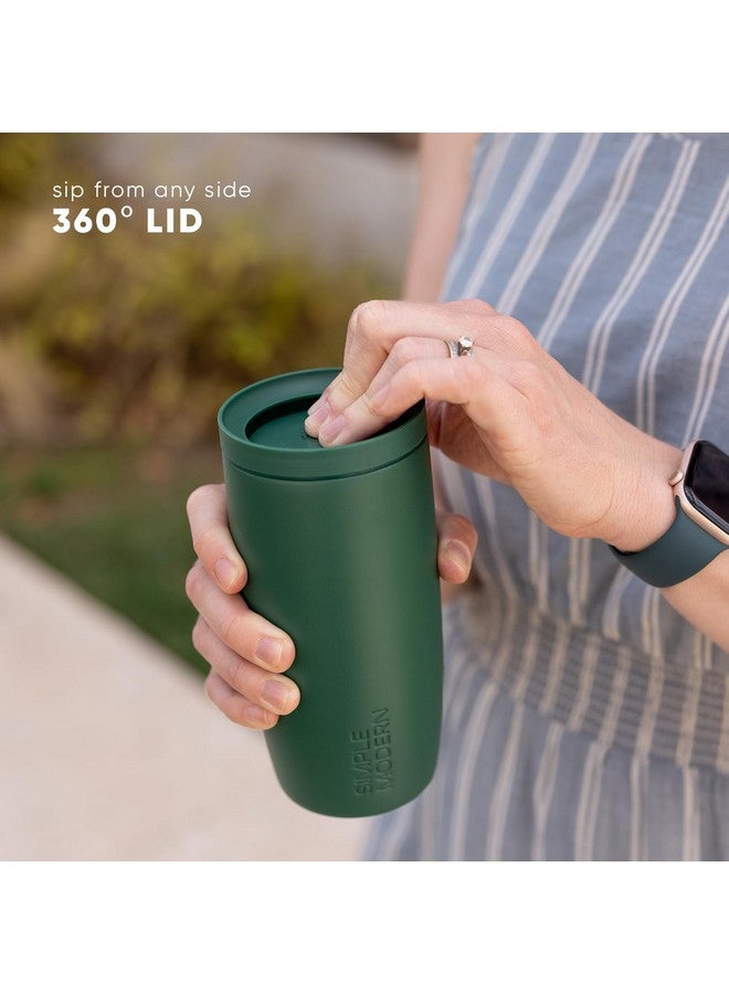 Simple Modern Travel Coffee Mug Tumbler with 360° Lid | Ceramic-Lined Insulated Stainless Steel Cold Brew Iced Coffee Cup Thermos | Gifts for Women Men Her Him | Voyager Signature | 16oz | Slumberland - Image 1