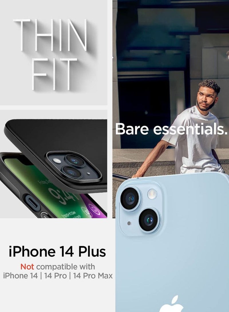 Spigen Thin Fit iPhone 14 Plus Case Cover - Black - Image 2