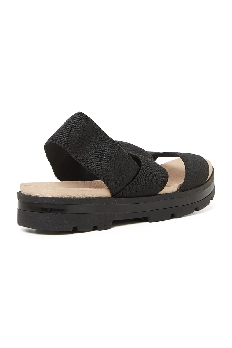 Modare  MODARE Sandals with Back strap for Ladies – BLACK Sandals with Sling Back | Comfortable PU Upper & TPR Sole for Women | Best Price UAE