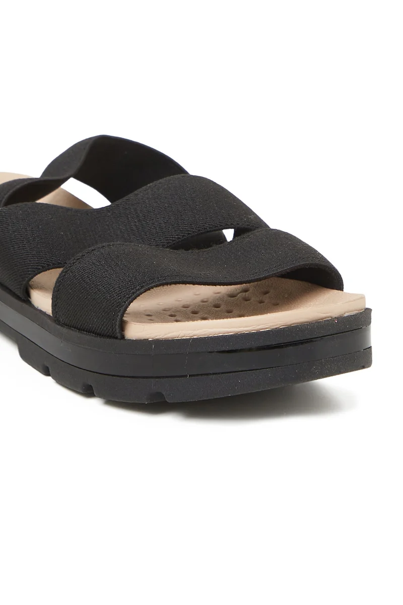 Modare  MODARE Sandals with Back strap for Ladies – BLACK Sandals with Sling Back | Comfortable PU Upper & TPR Sole for Women | Best Price UAE