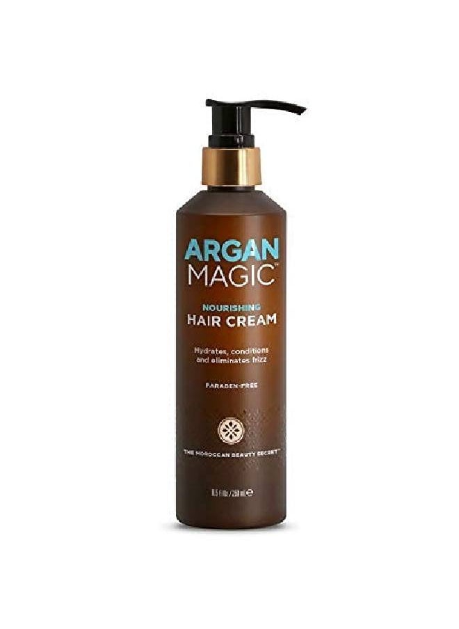 ARGAN MAGIC - كريم مغذي للشعر يرطب ويعالج الشعر ويزيل التجعد لجميع أنواع الشعر؛ يحافظ على اللمعان؛ صنع في الولايات المتحدة الأمريكية خالٍ من البارابين وخالٍ من القسوة (85 أونصة) - Image 1