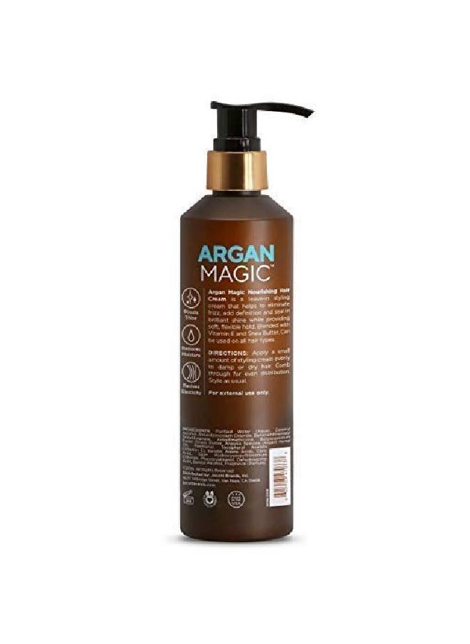 ARGAN MAGIC - كريم مغذي للشعر يرطب ويعالج الشعر ويزيل التجعد لجميع أنواع الشعر؛ يحافظ على اللمعان؛ صنع في الولايات المتحدة الأمريكية خالٍ من البارابين وخالٍ من القسوة (85 أونصة) - Image 1