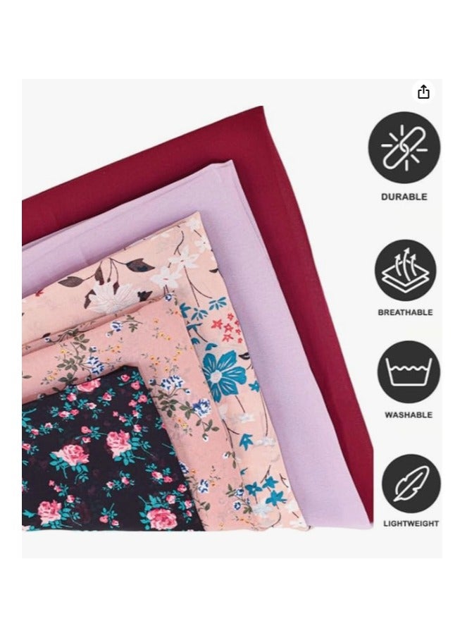 ADEEB-5 pcs Hijab Scarfs for Women - Premium Quality Chiffon Hijab, Soft and Lightweight. Hijab Gift Box - 5 Colors Set - Image 4