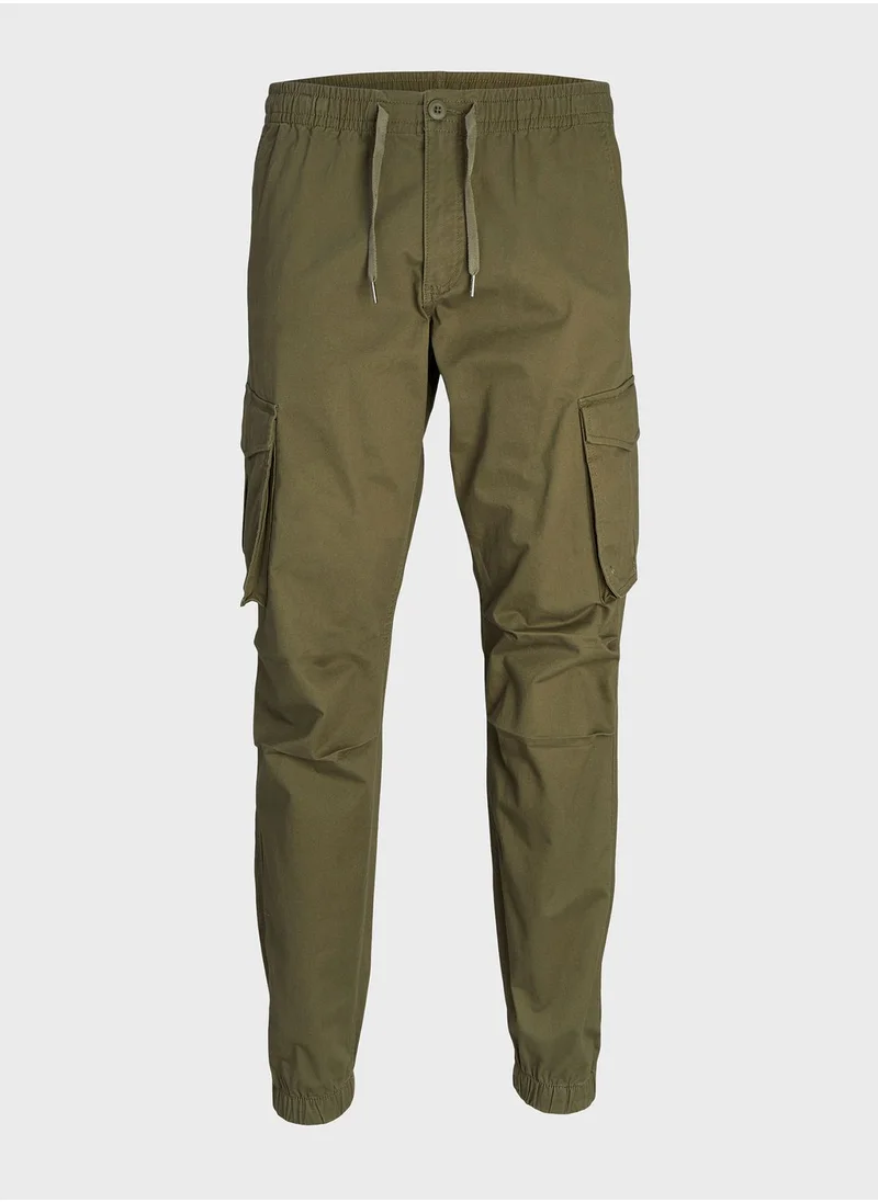 JACK & JONES Jpstkane  Drawstring Cuffed  Cargo Pants