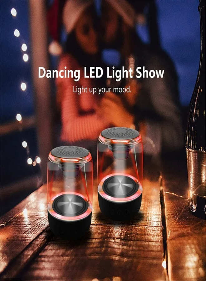 C7 Wireless Bluetooth Speaker Seven Colour Lights TWS Surround Sound Portable Audio Bluetooth 5.0 Stereo Speaker Crystal Glass Music Speaker - Image 5