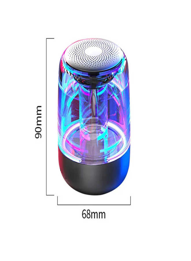 C7 Wireless Bluetooth Speaker Seven Colour Lights TWS Surround Sound Portable Audio Bluetooth 5.0 Stereo Speaker Crystal Glass Music Speaker - Image 3