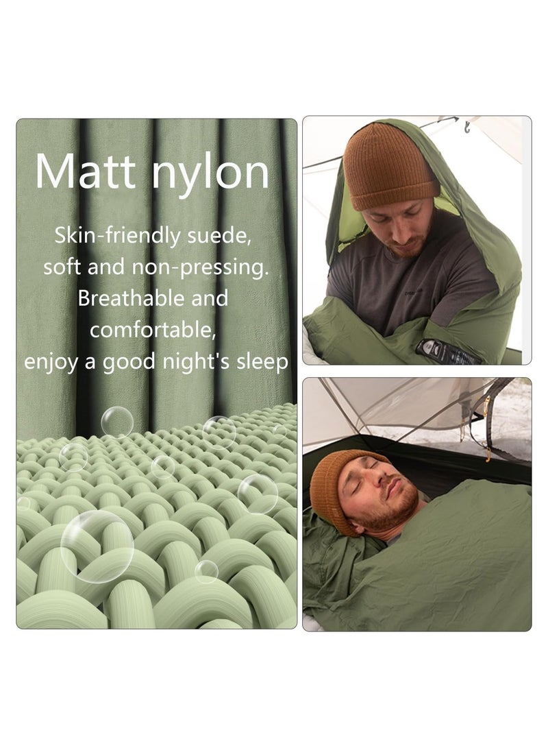 SYOSI Sleeping Bag, Adult Sleep Sack, Travel Sleep Sack, Travel Sheets, Liner Ultra-Light 4.51oz, Camping Sheet for Backpacking, Hotel, Hostels, Comfy & Easy Care, Full-Length, with Compression Sack - Image 2