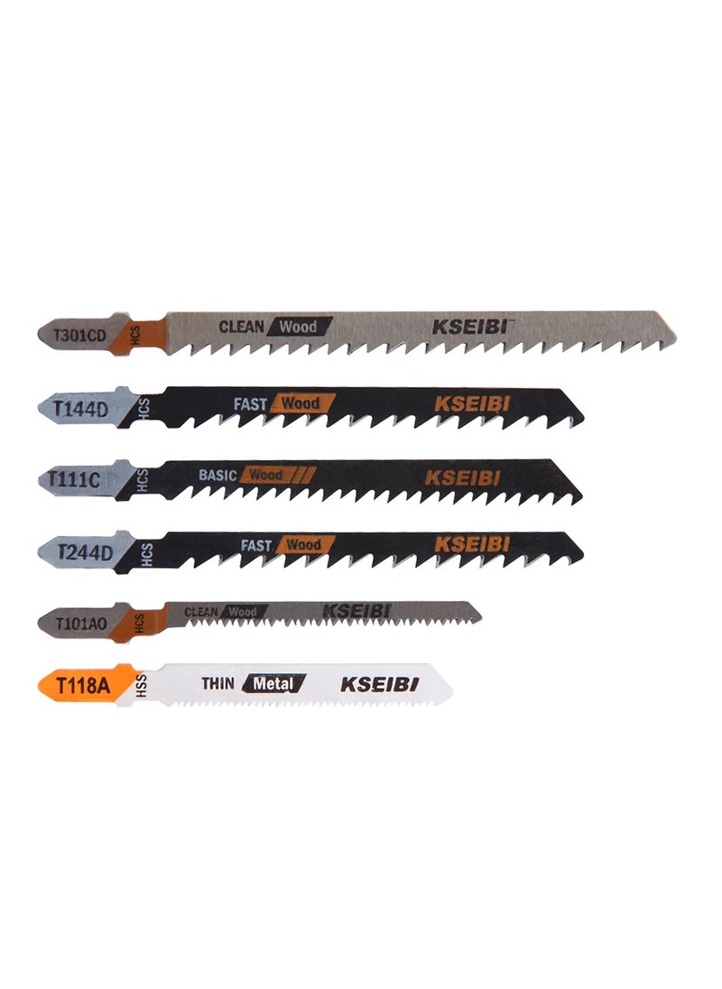 KSEIBI 5-Piece Jigsaw Blades T-Shank Set – Universal, Durable, and Versatile for Wood, Metal, and Plastic Cutting  - Image 1