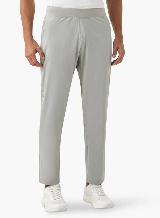 ADOT by Splash Panelled Track Pants with Elasticated Waistband and Pockets