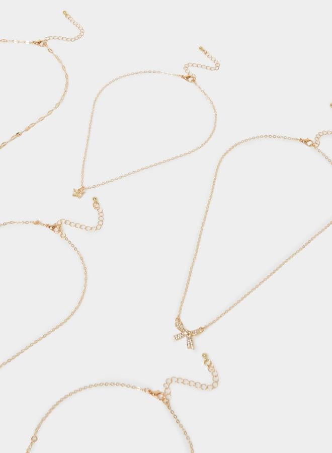 Styli Set of 7 - Embellished Layered Necklace - Image 4