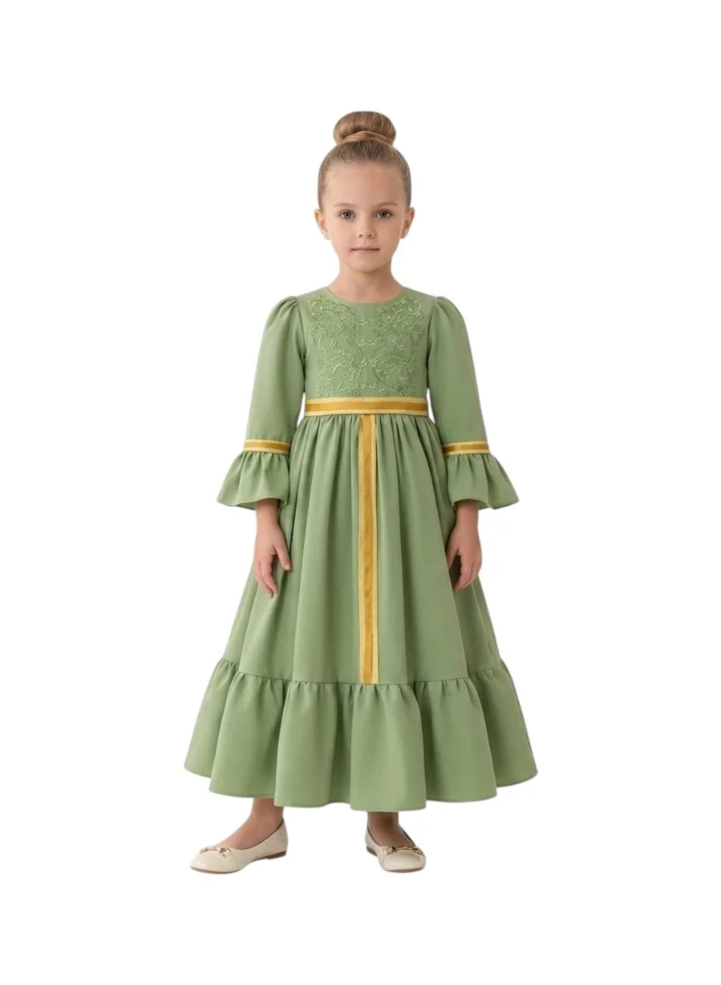 بيداني Festive Sage Green Traditional Dress