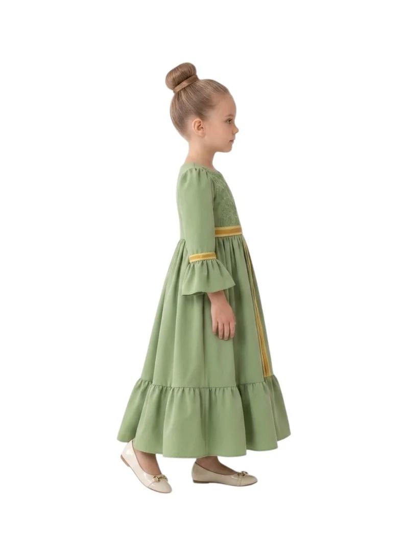 بيداني Festive Sage Green Traditional Dress