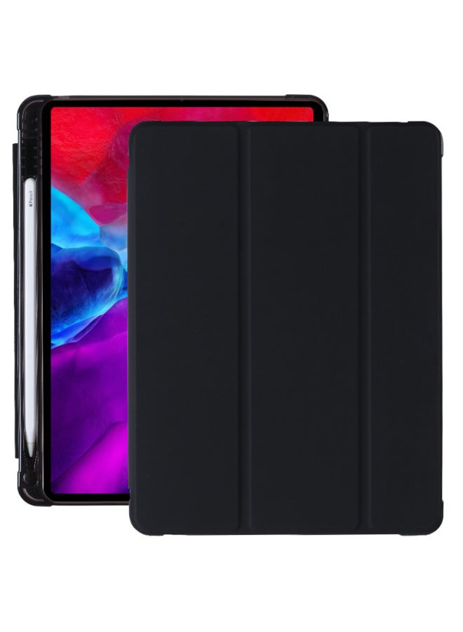 Suitable For Ipad10.2 Inch Protective Case Mini456 With Pen Slot Leather Case Air3TPU Case Pro11 Series-Color:Black-Applicable Model:Air3/Pro 10.5 Inch
