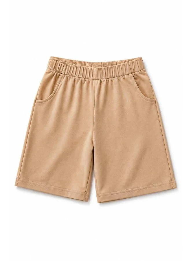 Perendi Boy Basic Side-Striped 2-Piece Shorts.