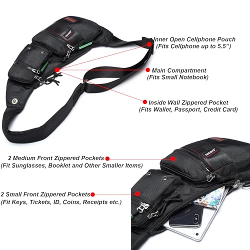 NICGID Sling Bag Chest Shoulder Backpack Crossbody Bags Casual Daypack for Men Women - Image 3