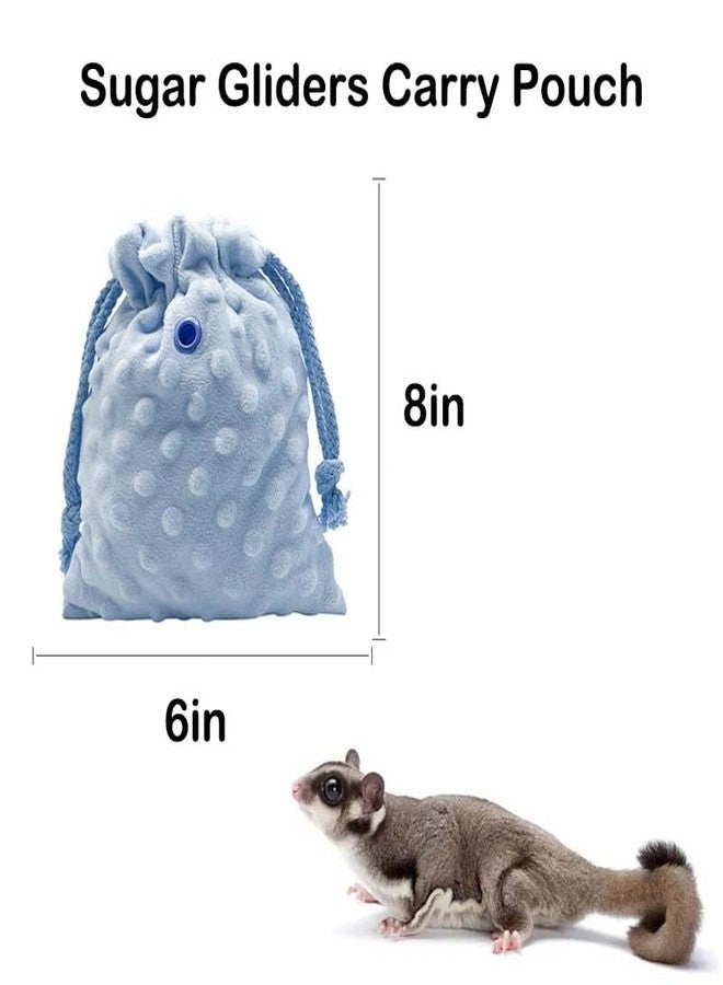 Fejapa 3+1 Sugar Gliders Harness Leash Set with Carrier Carry Carrying Bag Pounch Training Walking Gear Traction Rope Strap Small Animal Leash for Hamster Lizards Dragon Squirrels Rats - Image 4