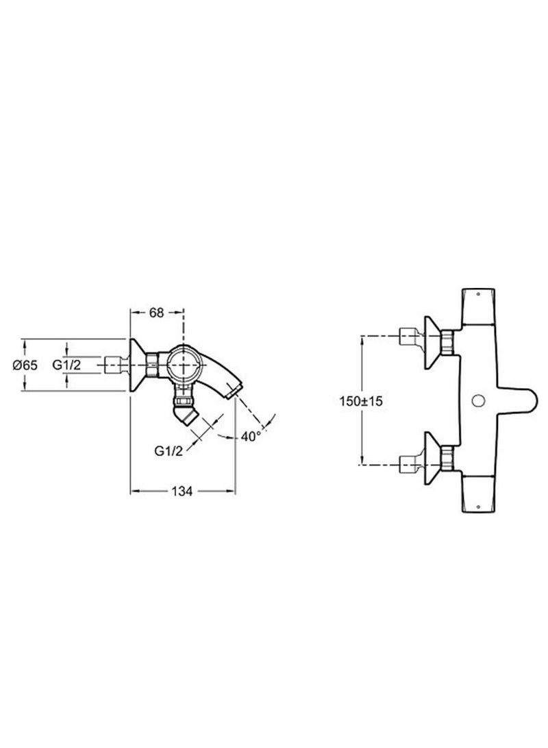 Jacob Delafon Bath Mixer With Shower Elevation E18874 - Image 2
