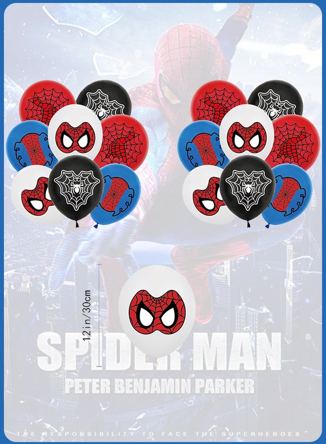Polish'D Spidey Birthday Decorations, Party Supplies Set Include Banner, Balloons, Hanging Swirls, Cake Cupcake Toppers, Tablecloth for Boys Girls Spidey Theme Party - Image 2