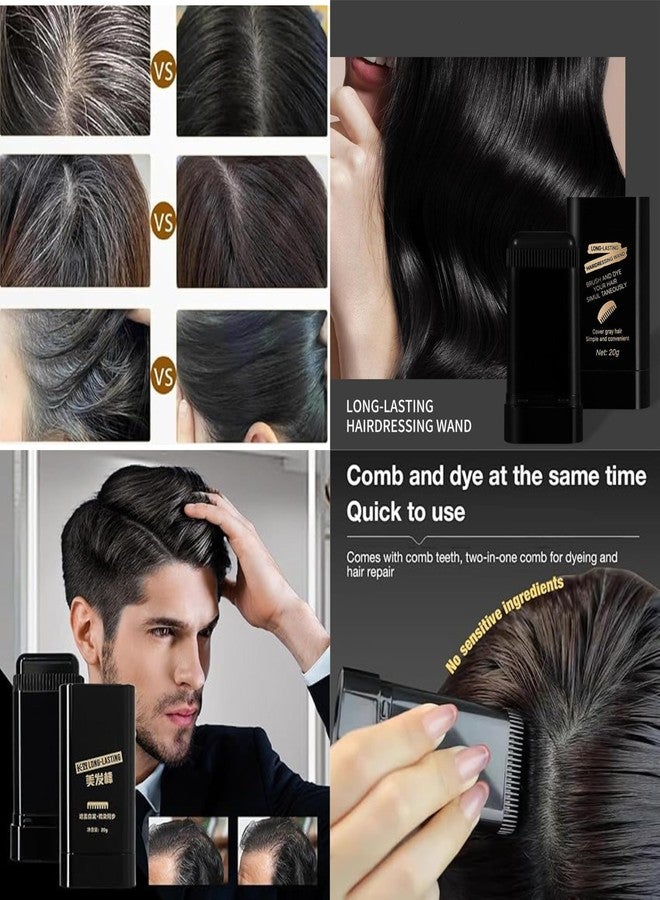 Care24 2 in 1 Hair Color Dye Stick Comb, Safe-And Waterproof and Sweat-Proof Hairs Dyes Comb,Instant and Best Hair Care, for Women & Men, Korean Hair Color Easy Application BLACK. - Image 4