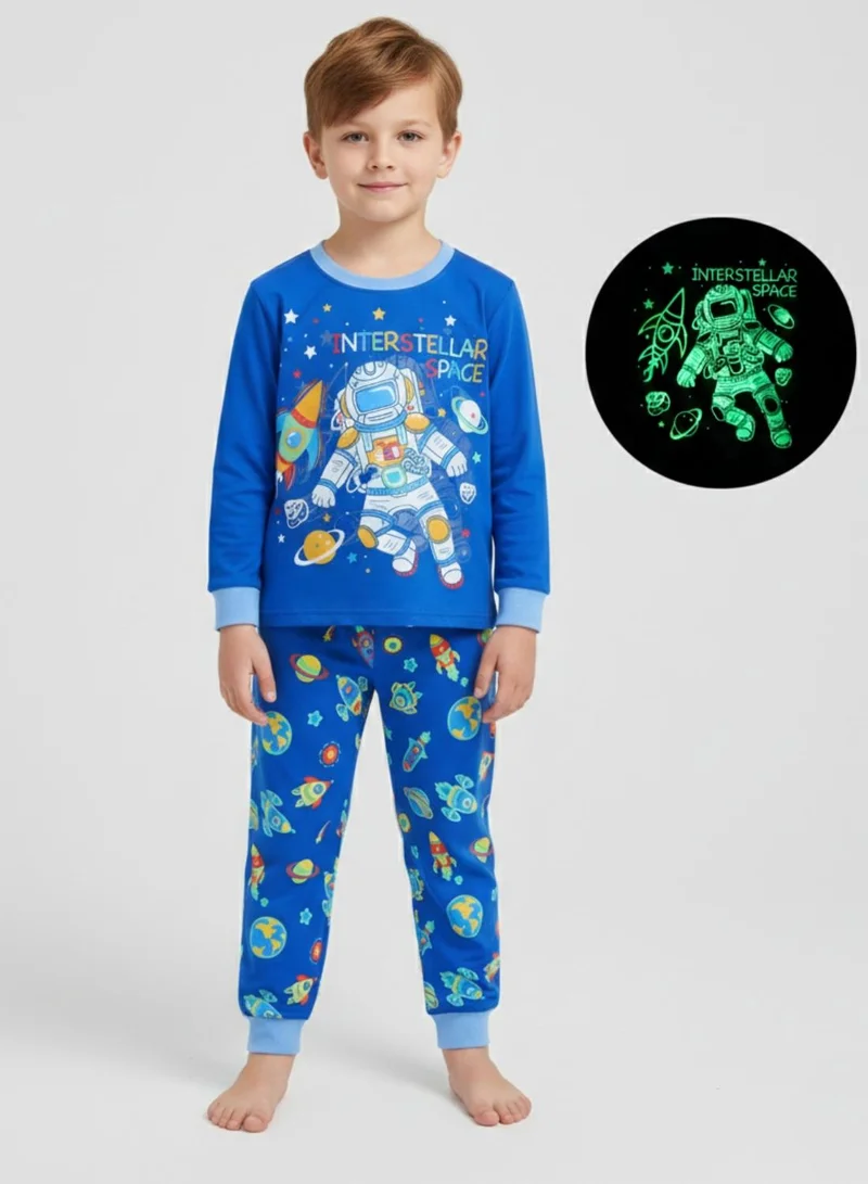 بيبي كلو Glow Space Astronaut Boys Cotton Pajama Set