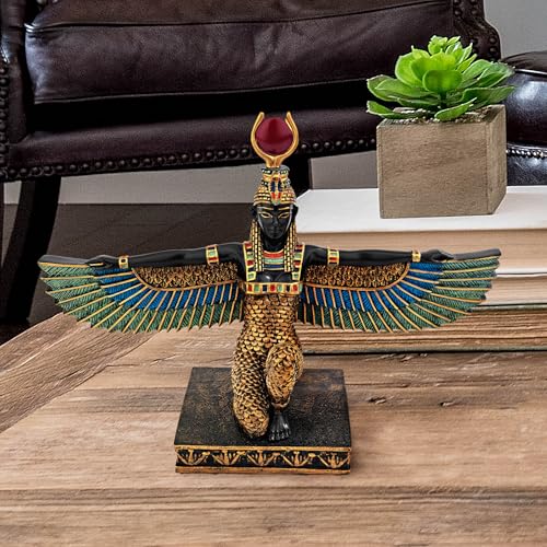Design Toscano Isis Woman Diety of Beauty Egyptian Decor Figurine Statue, 8 inches wide, 6 inches tall, Cast Stone Resin, Full Color Paint - Image 2