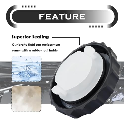 NHHC Brake Master Cylinder Cap,Brake Fluid Cap Replacement OEM#47230-47090,Brake Fluid Reservoir Cap Compatible with Toyota Sienna Tacoma,Lexus ES250 GX460 Car Accessories - Image 4