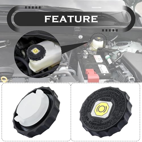 NHHC Brake Master Cylinder Cap,Brake Fluid Cap Replacement OEM#47230-47090,Brake Fluid Reservoir Cap Compatible with Toyota Sienna Tacoma,Lexus ES250 GX460 Car Accessories - Image 3