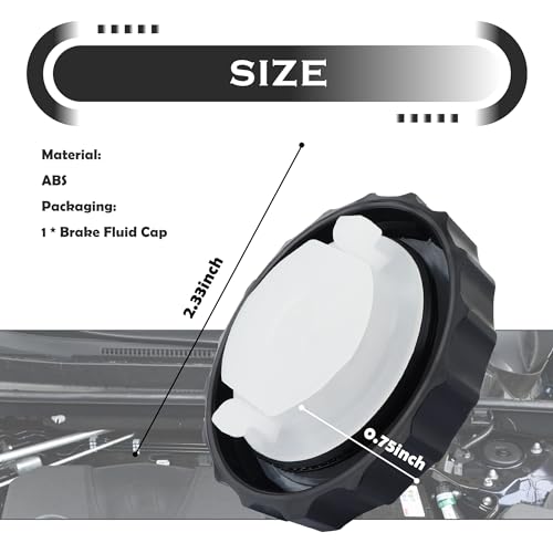 NHHC Brake Master Cylinder Cap,Brake Fluid Cap Replacement OEM#47230-47090,Brake Fluid Reservoir Cap Compatible with Toyota Sienna Tacoma,Lexus ES250 GX460 Car Accessories - Image 2