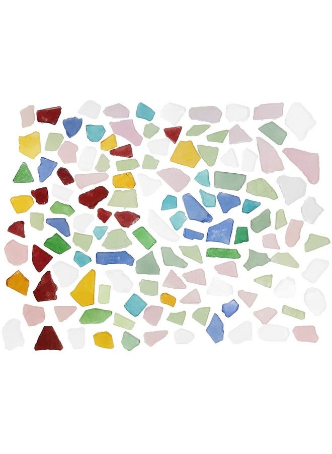 CYS EXCEL Sea Glass 64 Ounces Assorted Mix Rainbow Colors | Multiple Choices Crushed Glass Vase Filler | Aquarium Nautical Décor For Art Crafts Flat Frosted Dyed Color Stone  - Image 4