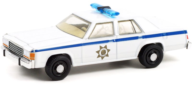 GreenLight 1983 Ford LTD Crown Victoria Police White Terminator 2: Judgment Day (1991) Movie Hollywood Series 1/64 Diecast Model Car by Greenlight 44920 D - Image 2