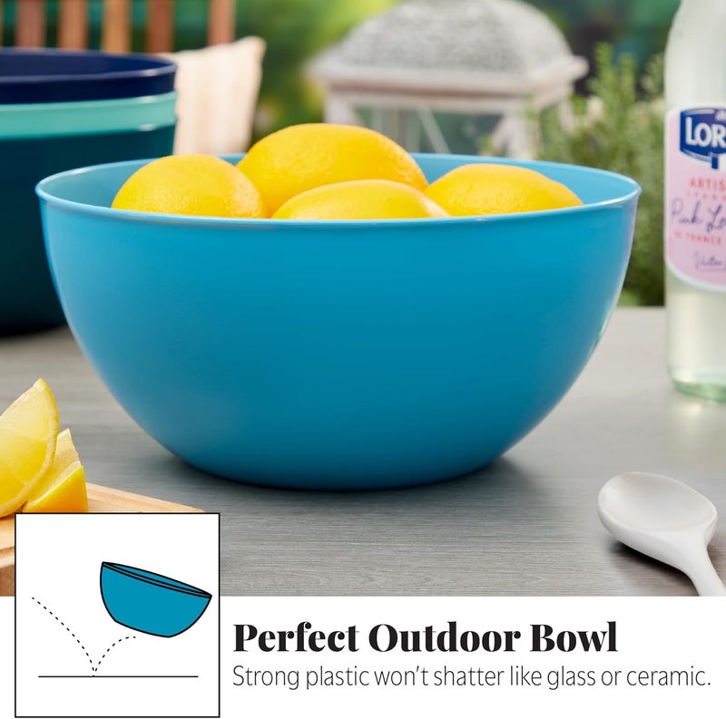 US Acrylic Vista Durable Plastic Salad and Serving 10inch Bowls  Set of 4 in Coastal Colors  Reusable BPAfree Made in the USA  135 oz capacity - Image 5