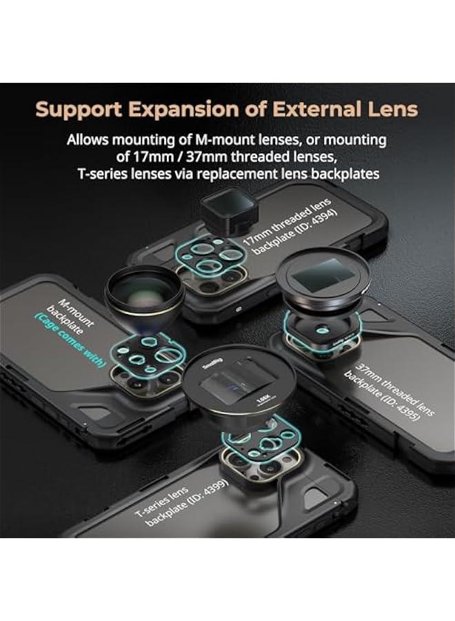 SMALLRIG SmallRig for iPhone 15 Pro Max Phone Cage with 67mm Filter Adapter, Upgraded Quick Release Design Phone Video Rig Cage for Videography/Video Recording/YouTube/Live Streaming/Vlog - 4391B  - Image 5