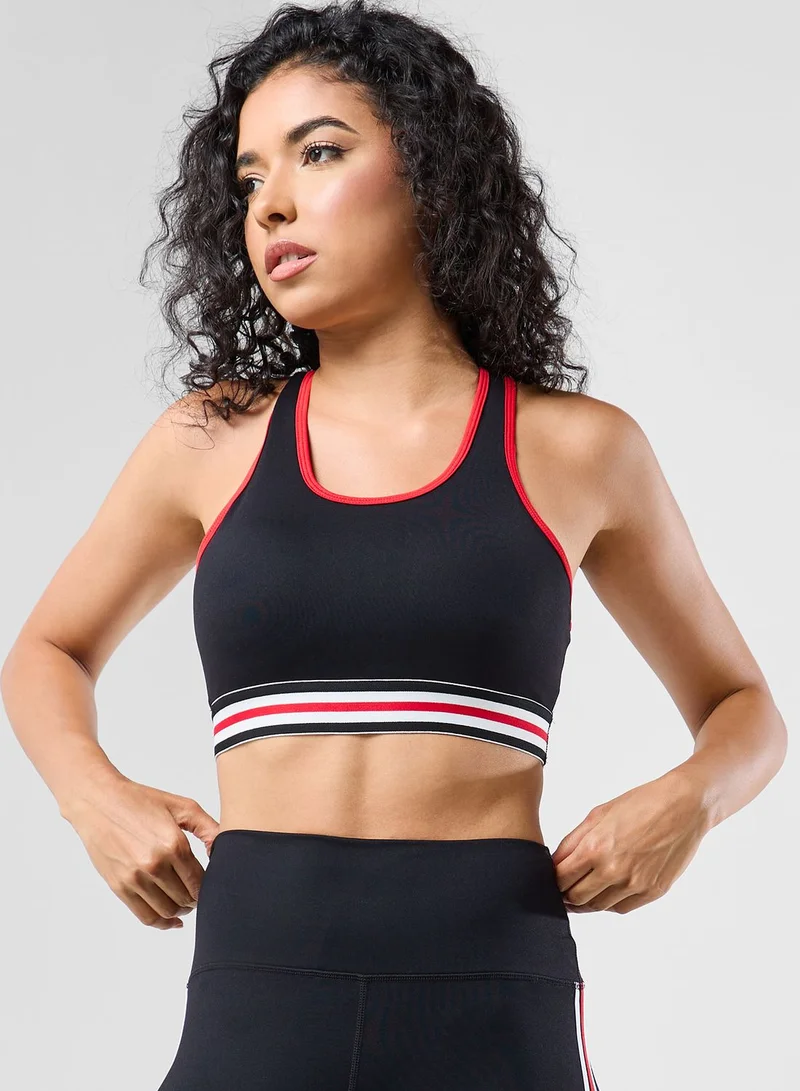 FRWD Contrast Trim Athletic Bra And Legging Set