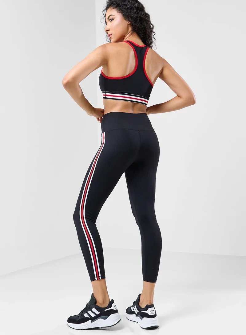 FRWD Contrast Trim Athletic Bra And Legging Set