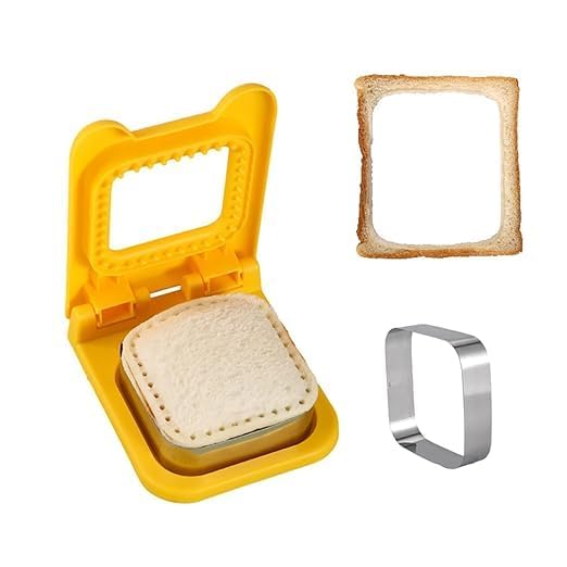 ShipFayda ShipFayda Bread Cutter Sandwich Maker Sandwich Cutters for Kids Lunch Sandwich Cutter and Sealer Stainless Steel Baking Tools Great Sandwich Cutter Pack of 1Multicolor  - Image 2