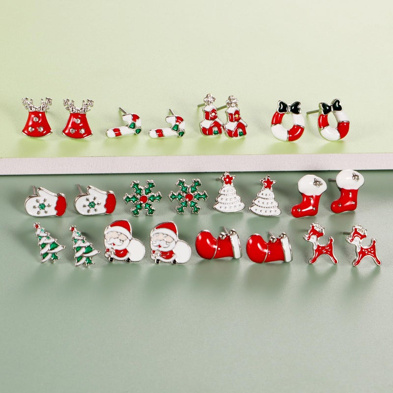 Tamhoo Christmas Pack:30-Pair Hypoallergenic Earring for Girls with Stainless Steel Post -Assorted Cute Earrings for Teens Girls Women - Image 3