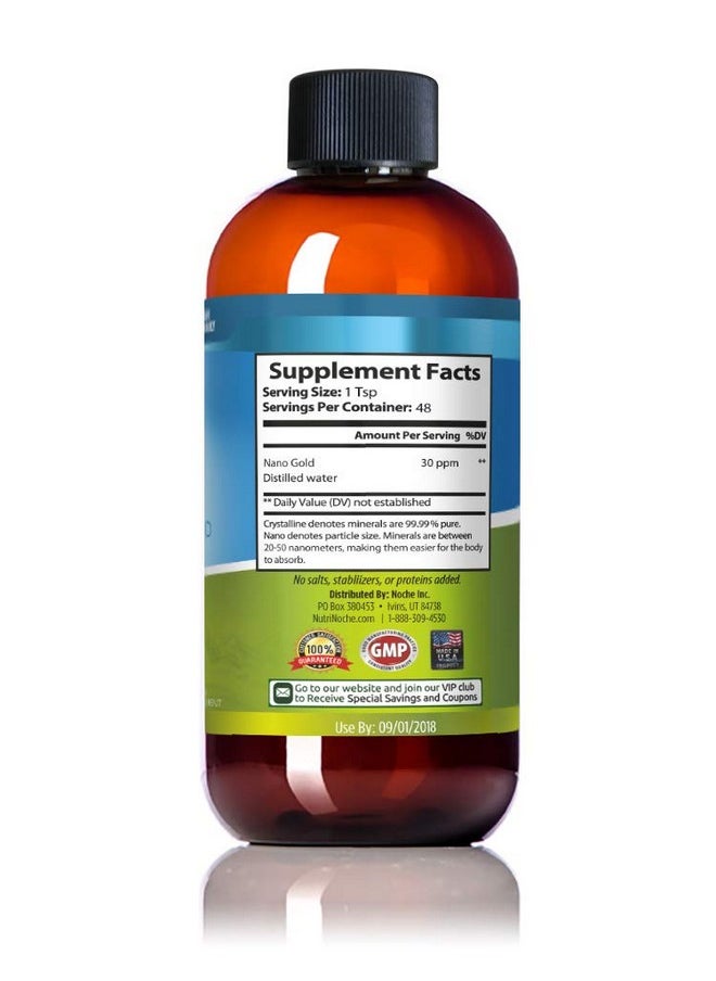 NutriNoche - Colloidal Gold The Best Colloidal Gold Mineral Supplement 30 Ppm Colloidal Minerals - Image 1